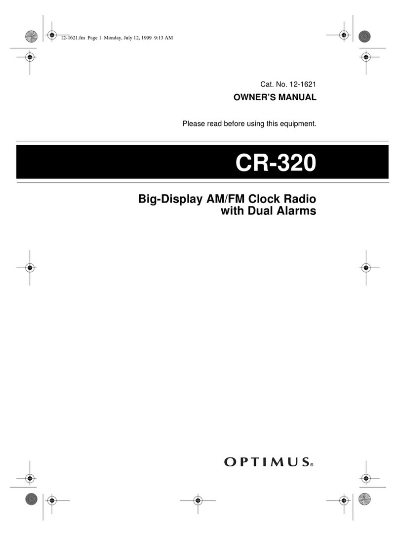 Optimus CR-320 owner's manual