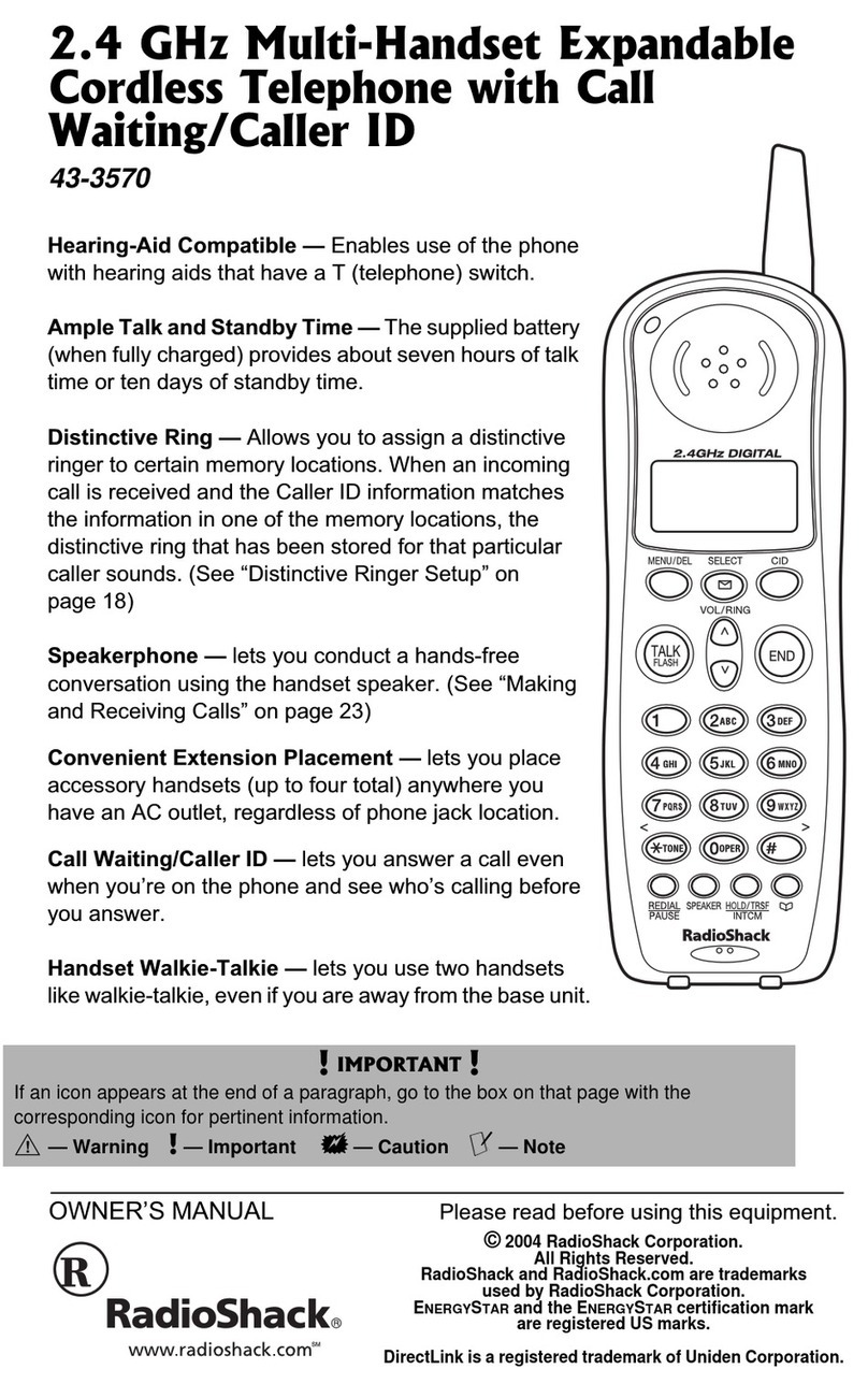 Radio Shack 43-3570 owner's manual