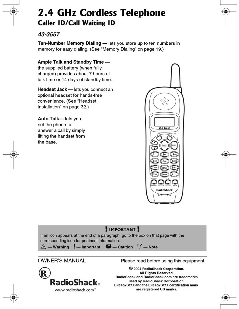 Radio Shack 43-3557 owner's manual