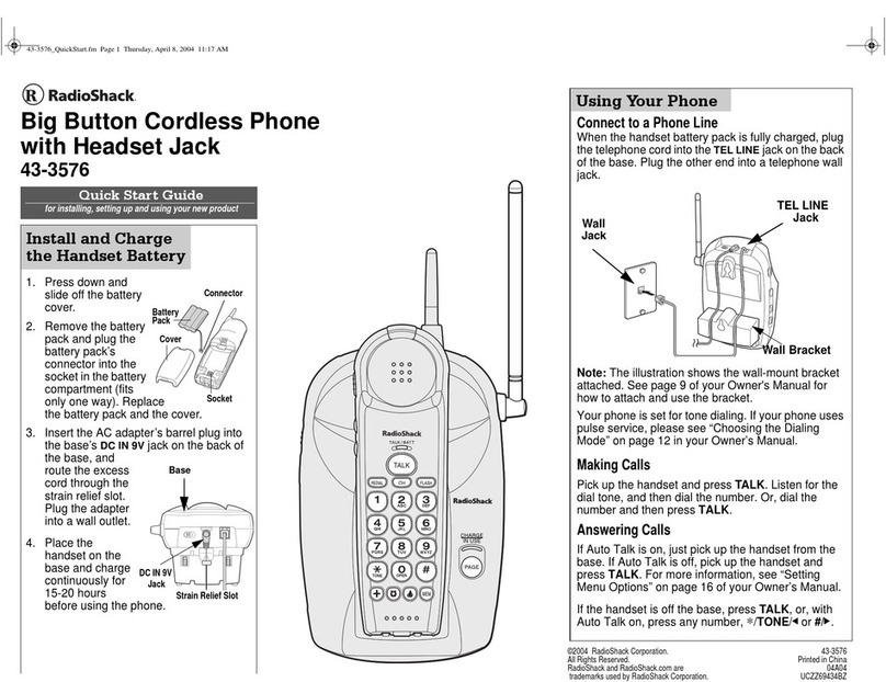 Radio Shack 43-3576 User manual Radio Shack 43-3576 User manual