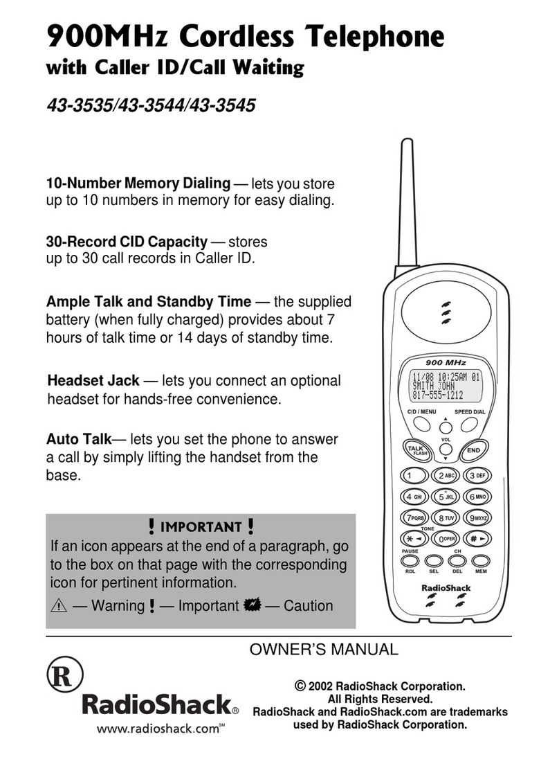 Radio Shack 43-3535 owner's manual