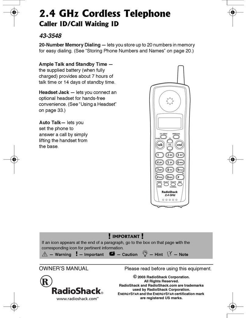Radio Shack 43-3548 User manual Radio Shack 43-3548 User manual