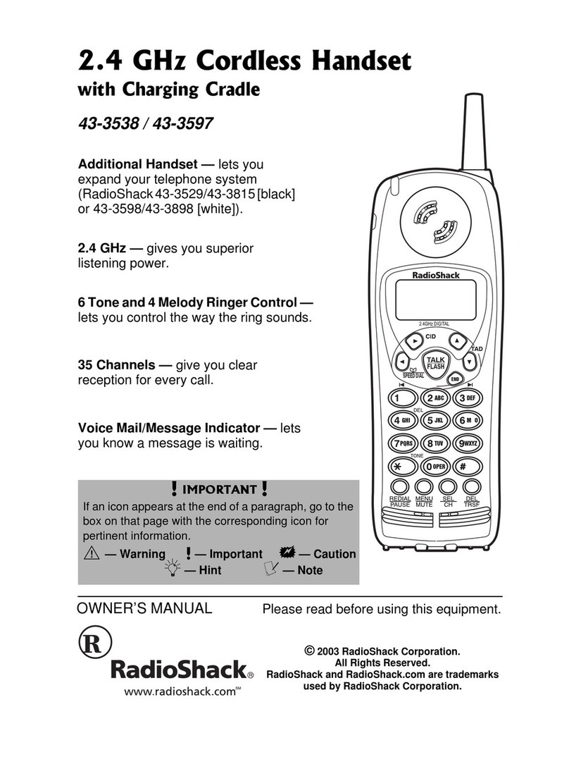 Radio Shack 43-3538 owner's manual