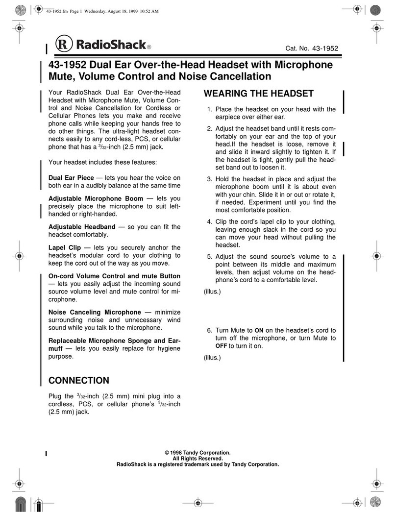 Radio Shack 43-1952 User manual