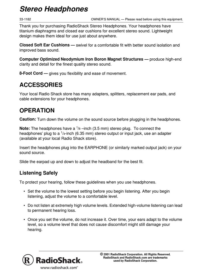 Radio Shack 33-1182 owner's manual