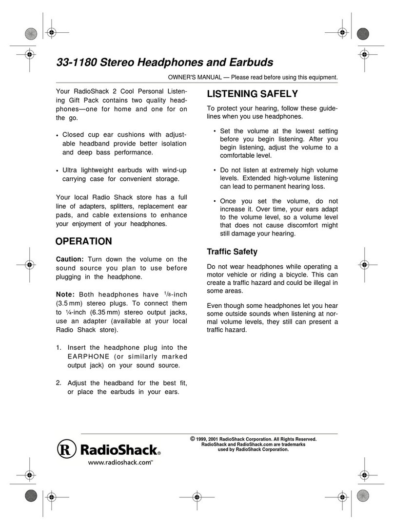 Radio Shack 33-1180 owner's manual