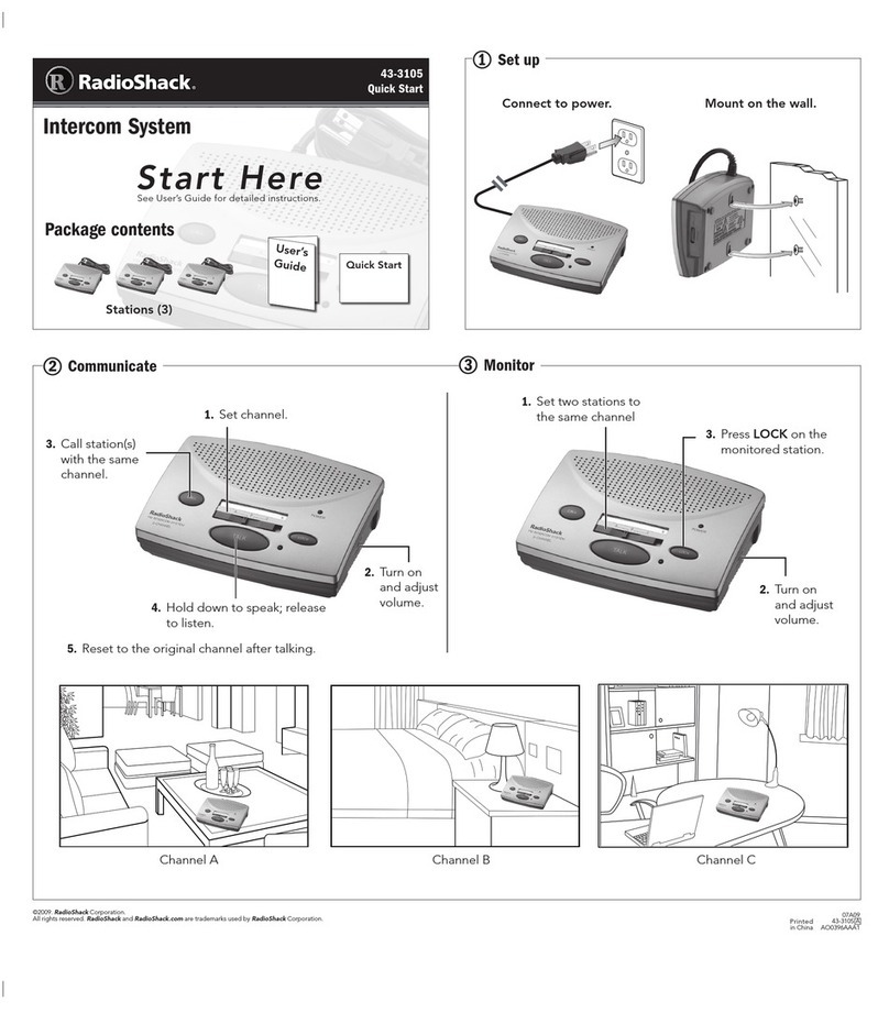 Radio Shack 43-3105 quick start