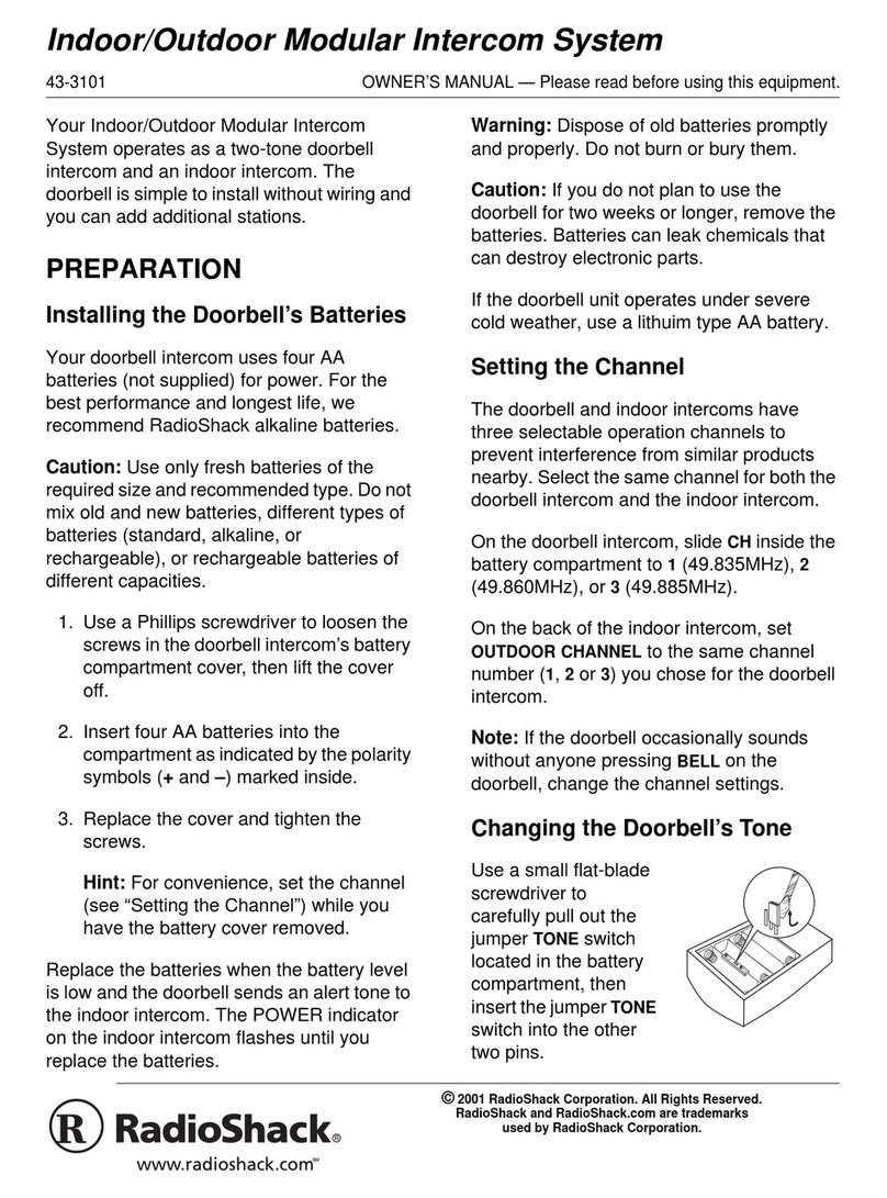 Radio Shack 43-3101 User manual