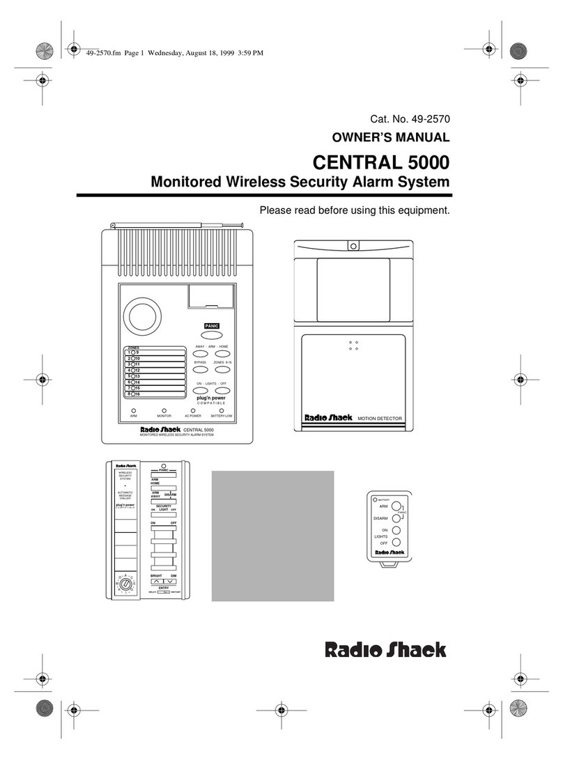 Radio Shack CENTRAL 49-2570 User manual