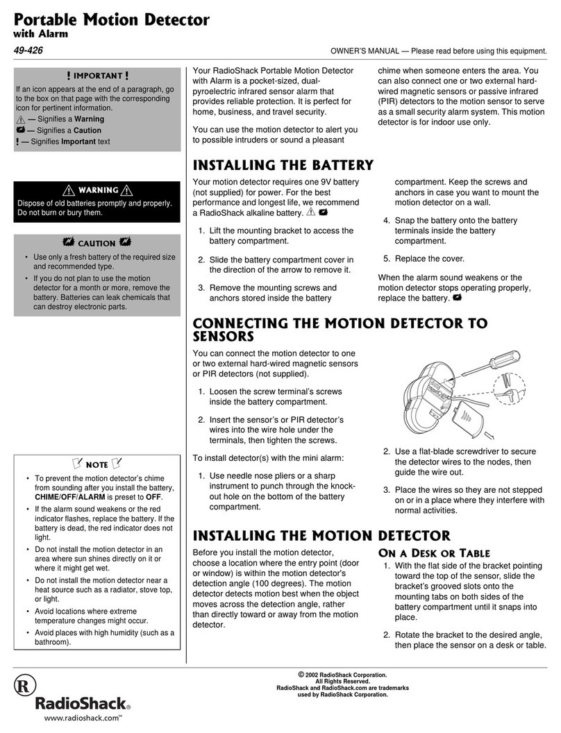 Radio Shack 49-426 owner's manual