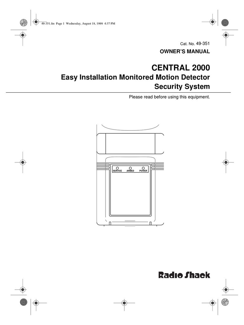 Radio Shack CENTRAL 2000 49-351 owner's manual