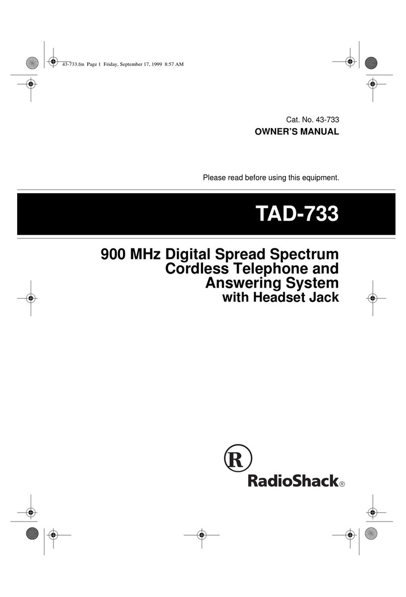 Radio Shack TAD-733 User manual Radio Shack TAD-733 User manual
