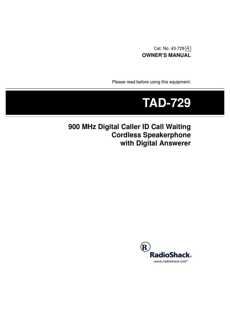 Radio Shack TAD-729 User manual Radio Shack TAD-729 User manual