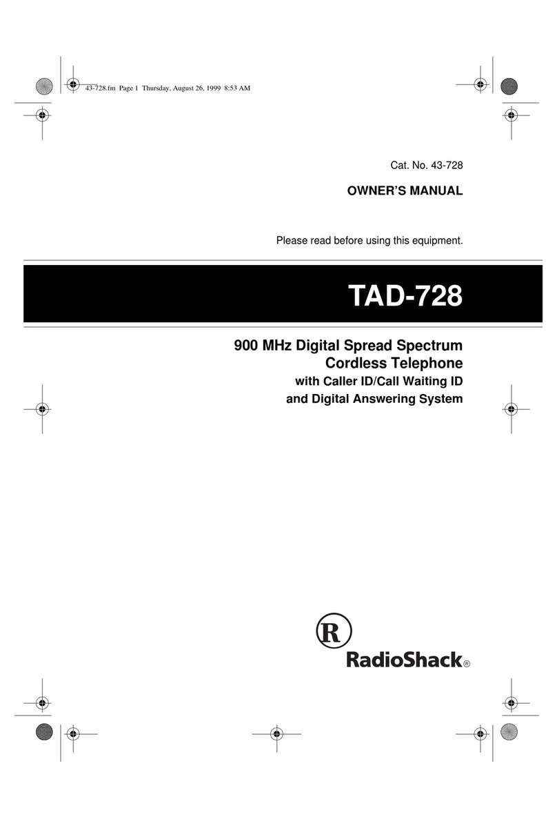 Radio Shack TAD-728 User manual