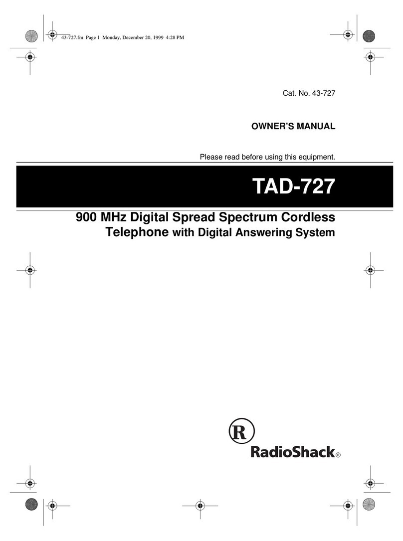 Radio Shack TAD-727 User manual