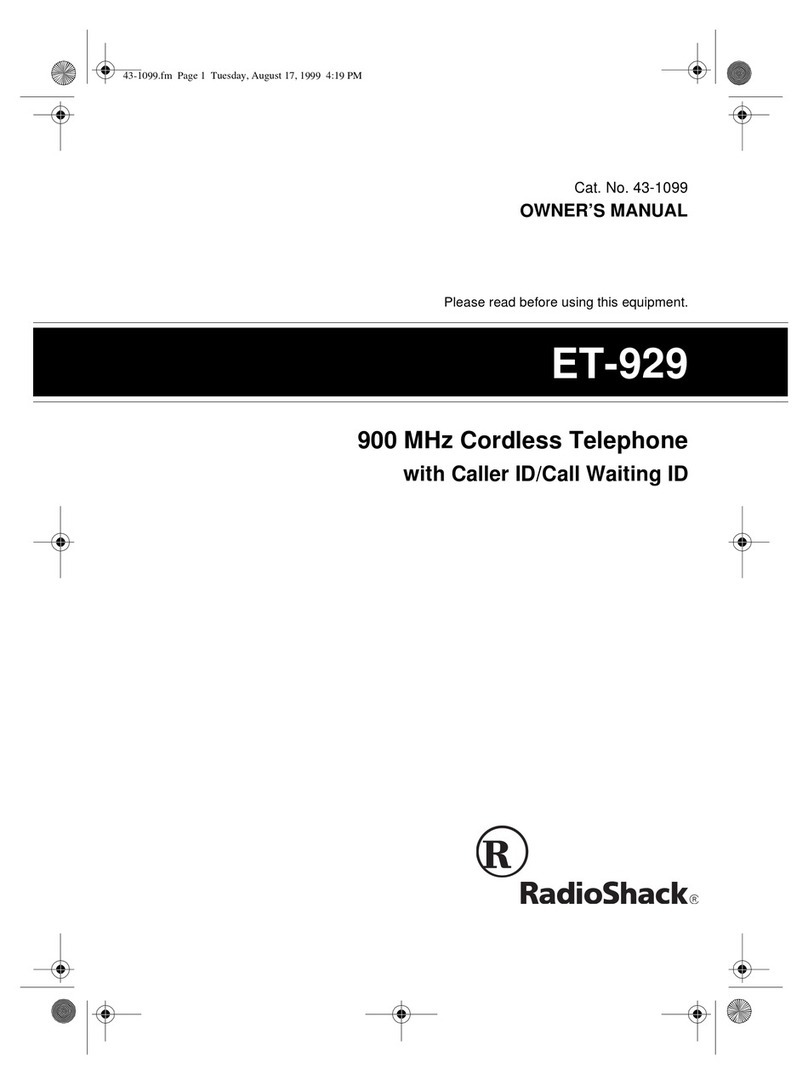 Radio Shack ET-929 User manual