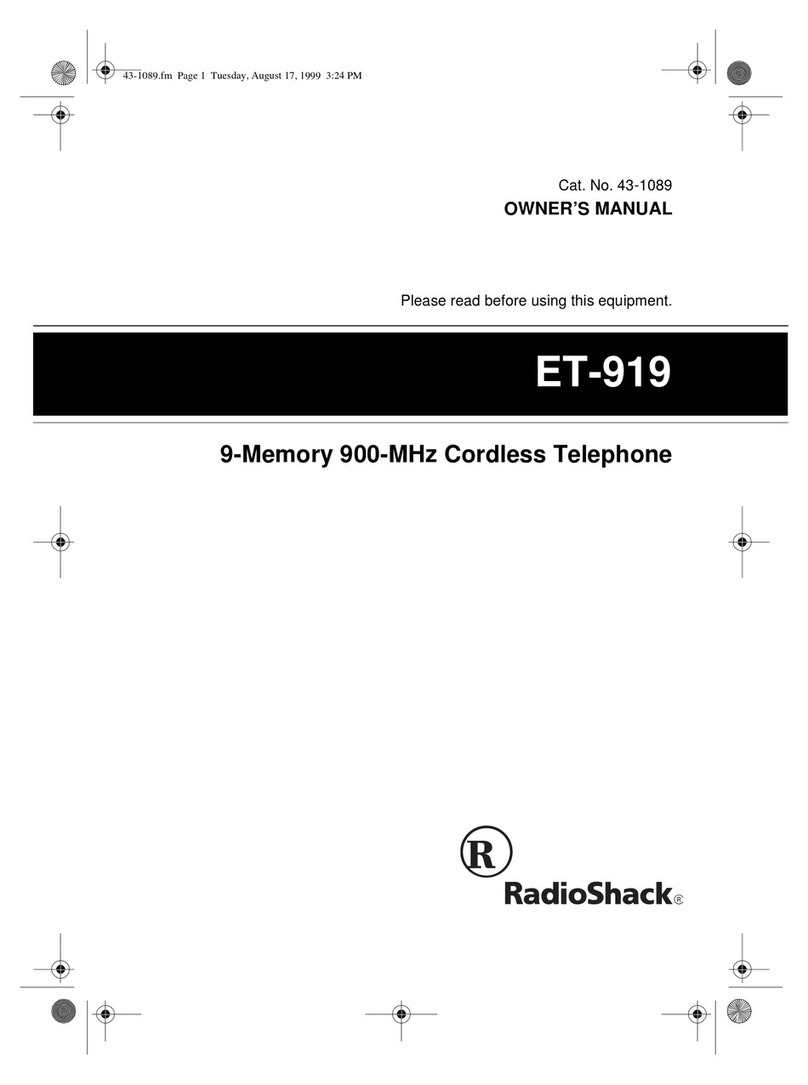 Radio Shack ET-919 User manual Radio Shack ET-919 User manual