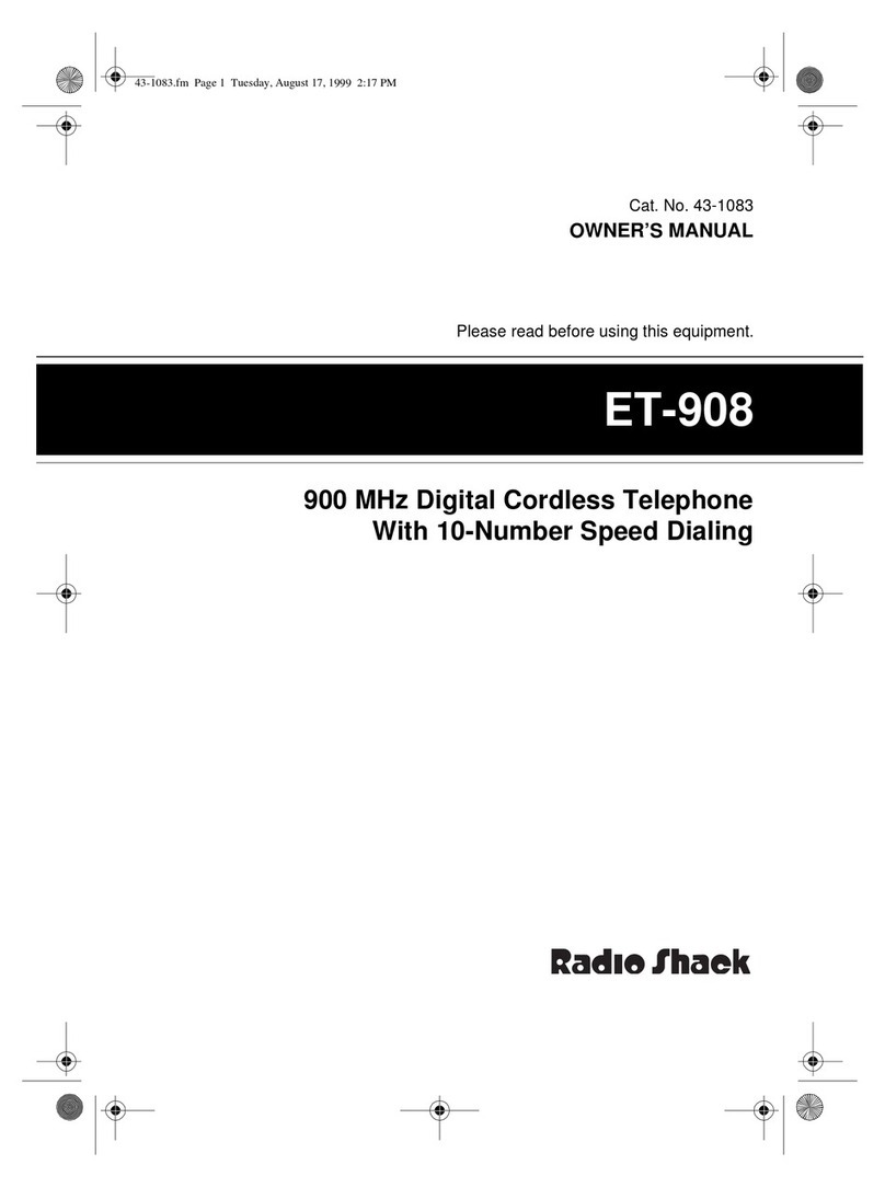 Radio Shack ET-908 User manual