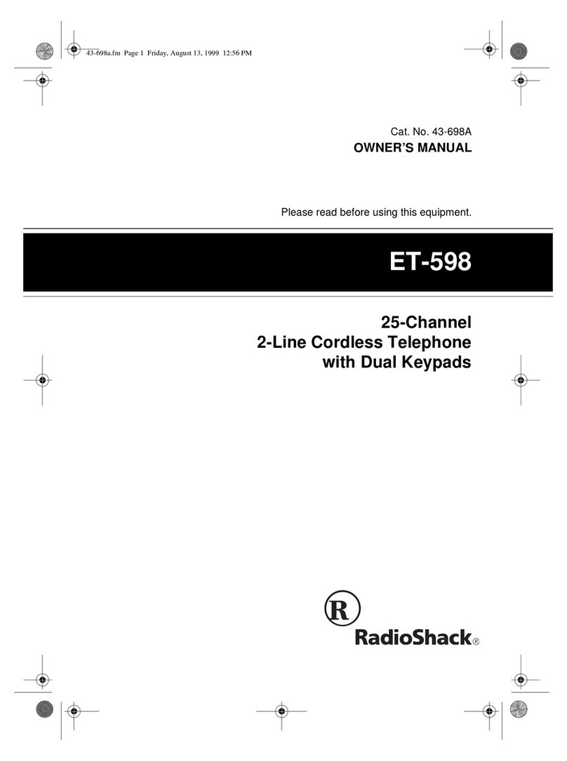 Radio Shack ET-598 User manual