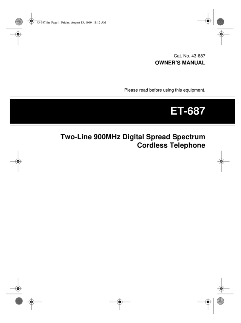 Radio Shack ET-687 User manual