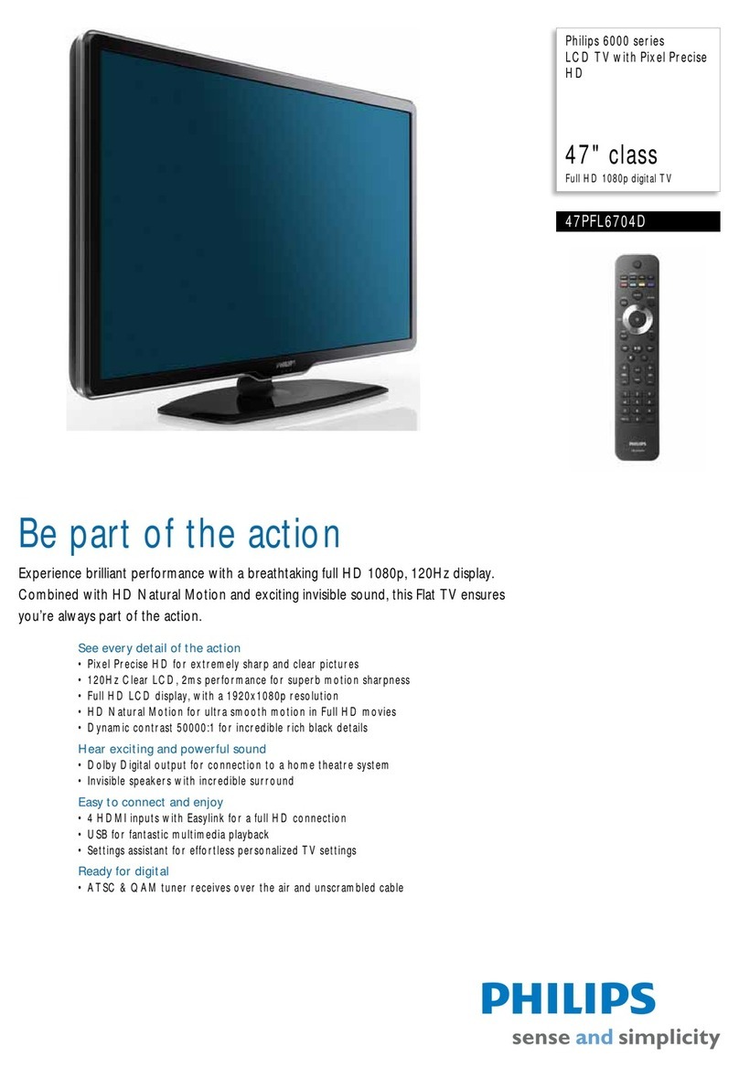 Philips 47PFL6704D - 47" LCD TV User manual