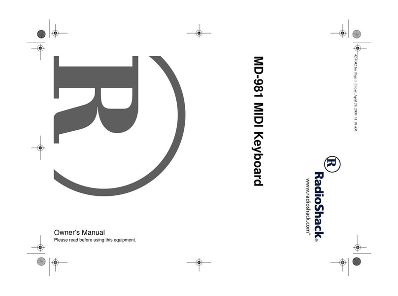 Radio Shack MD-981 owner's manual