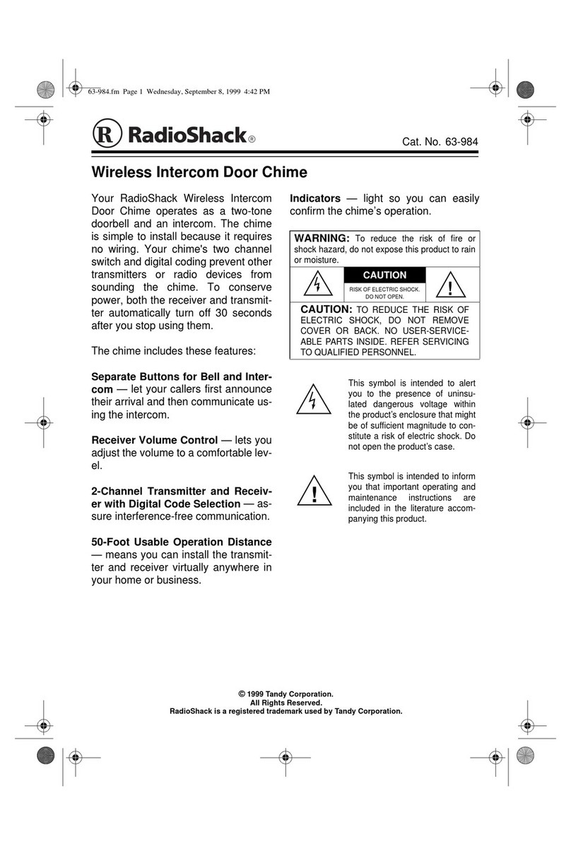 Radio Shack 63-984 user manual