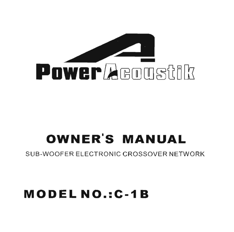 PowerAcoustik C 1b owner's manual