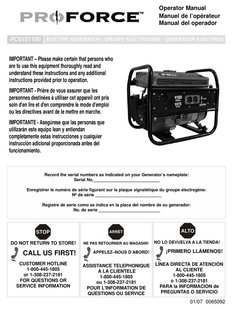 Powermate ProForce PC0101100 User manual