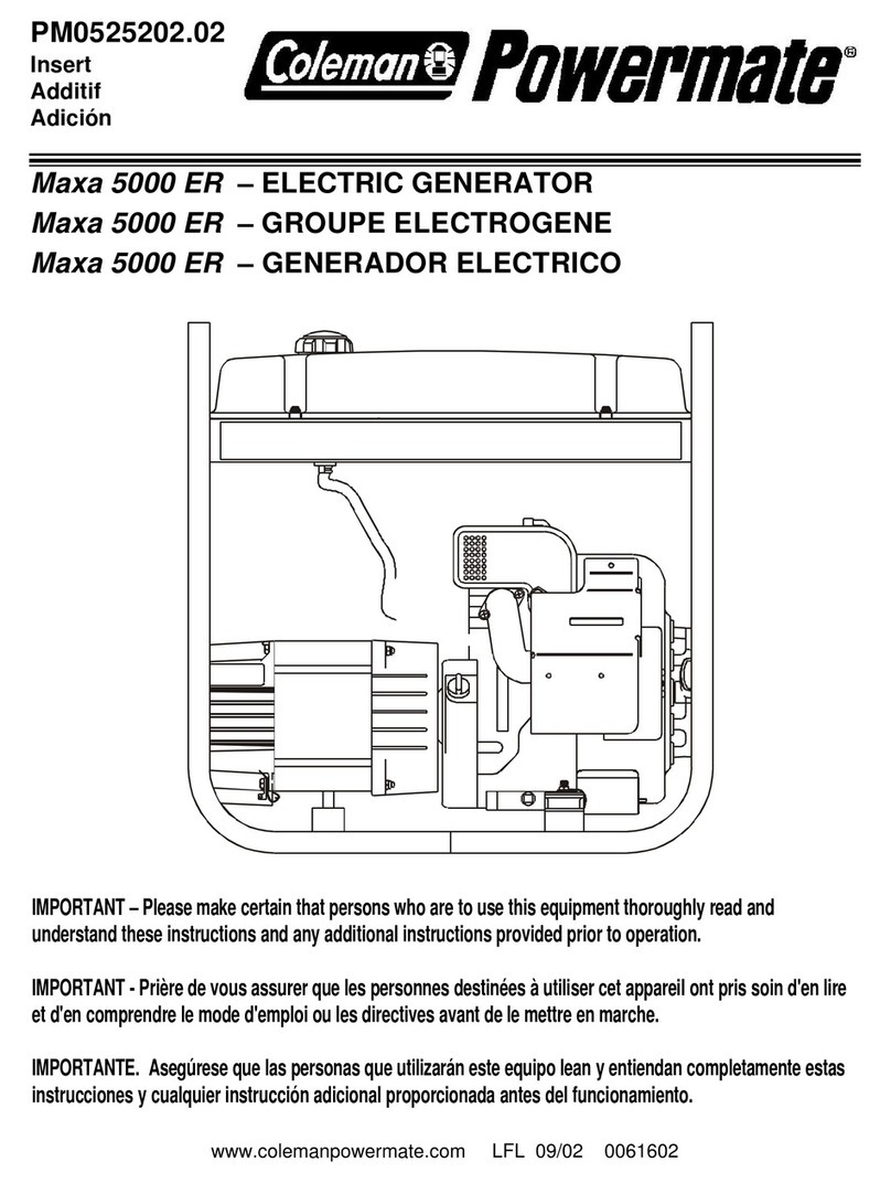Powermate Maxa 5000 ER PM0525202.02 User manual