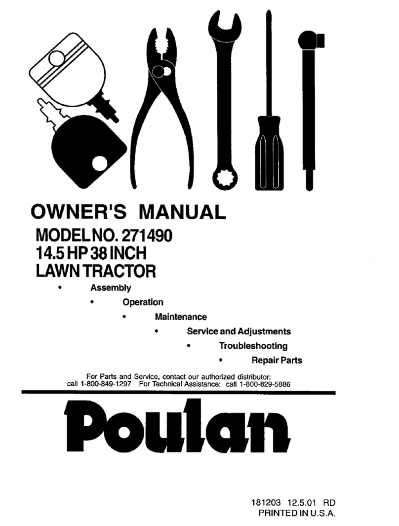 Poulan Pro 271490 User manual