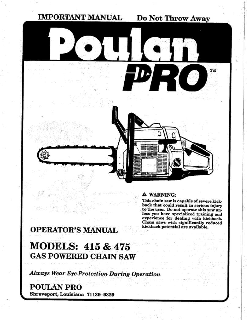 Poulan Pro 415 User manual