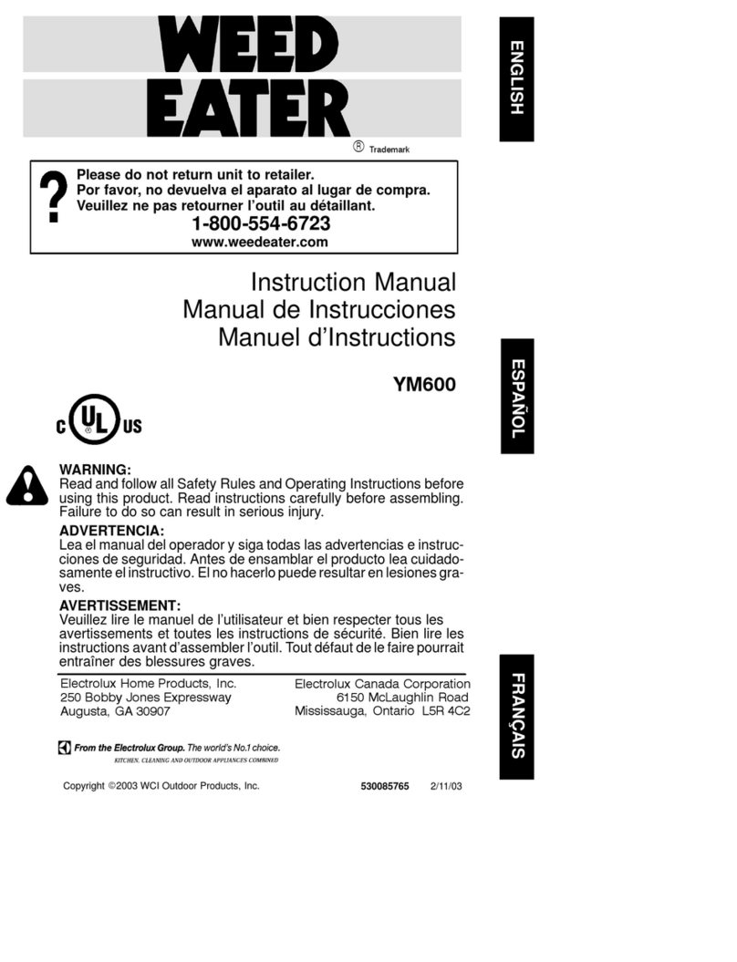 Weed Eater YM600 User manual