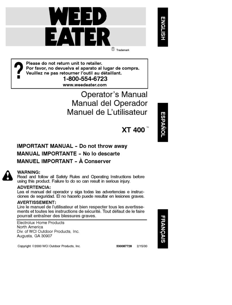 Weed Eater XT 400 User manual