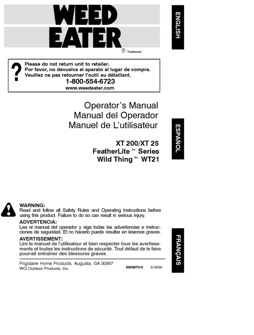 Weed Eater Wild Thing WT21 Operator's manual
