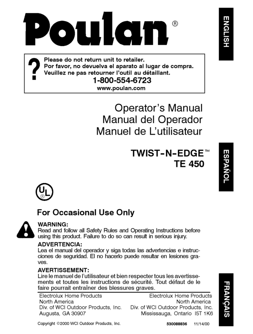 Poulan Pro TWIST-N-EDGE TE 450 User manual