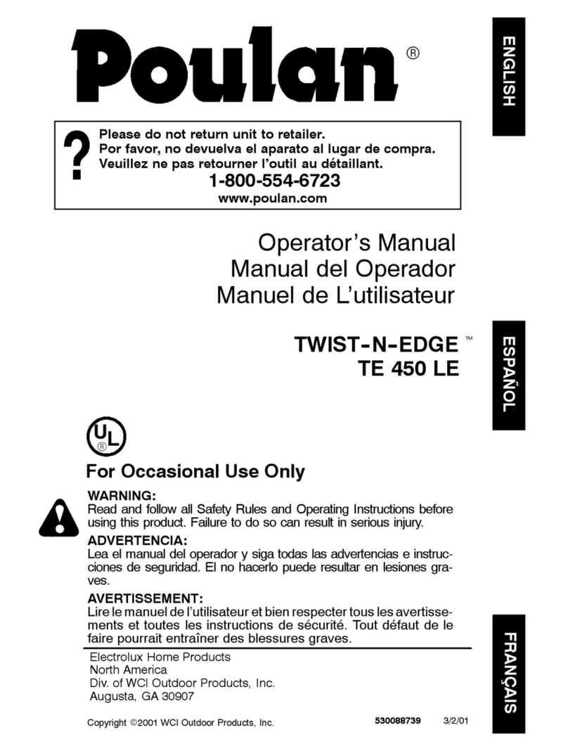 Poulan Pro TWIST-N-EDGE TE 450 LE Operator's manual