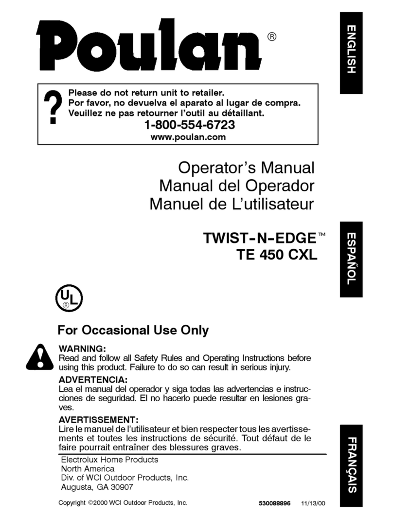 Poulan Pro TWIST-N-EDGE 530088896 Operator's manual