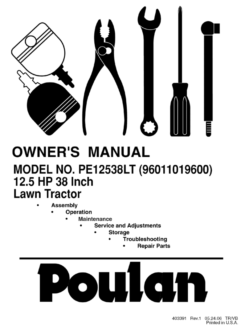 Poulan Pro LAWN TRACTOR PE12538LT owner's manual Poulan Pro LAWN TRACTOR PE12538LT owner's manual