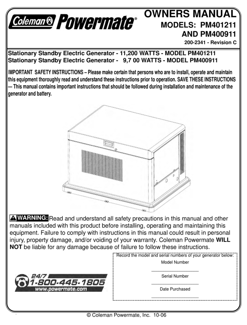 Powermate PM400911 User manual