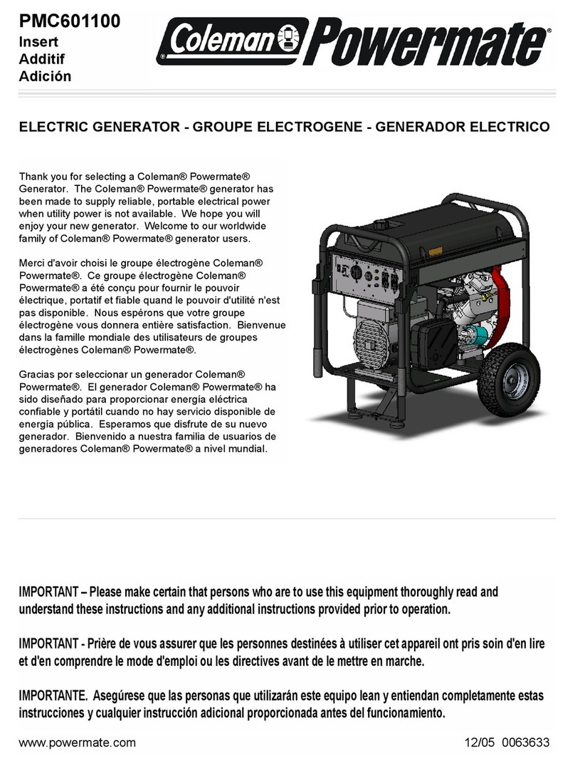Powermate PMC601100 User manual Powermate PMC601100 User manual