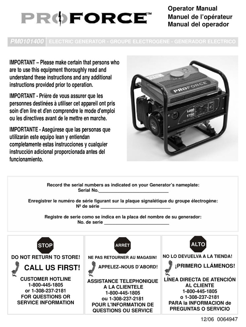 Pro Force PM0101400 User manual
