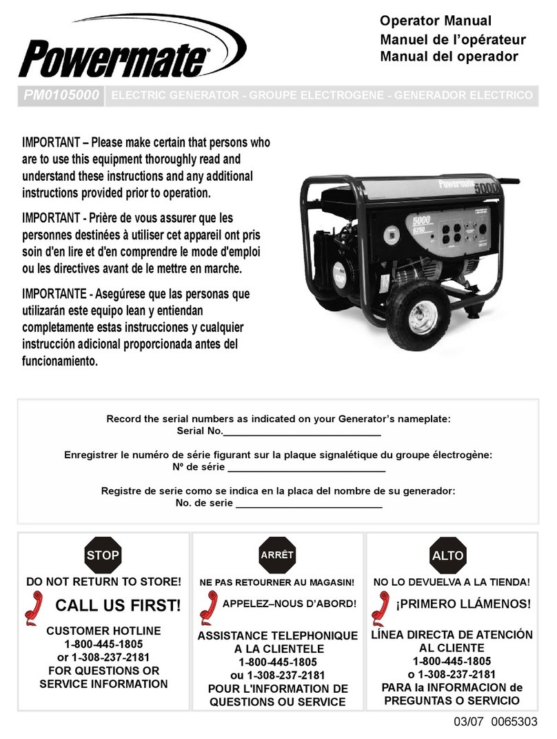 Powermate PM0105000 Operation manual