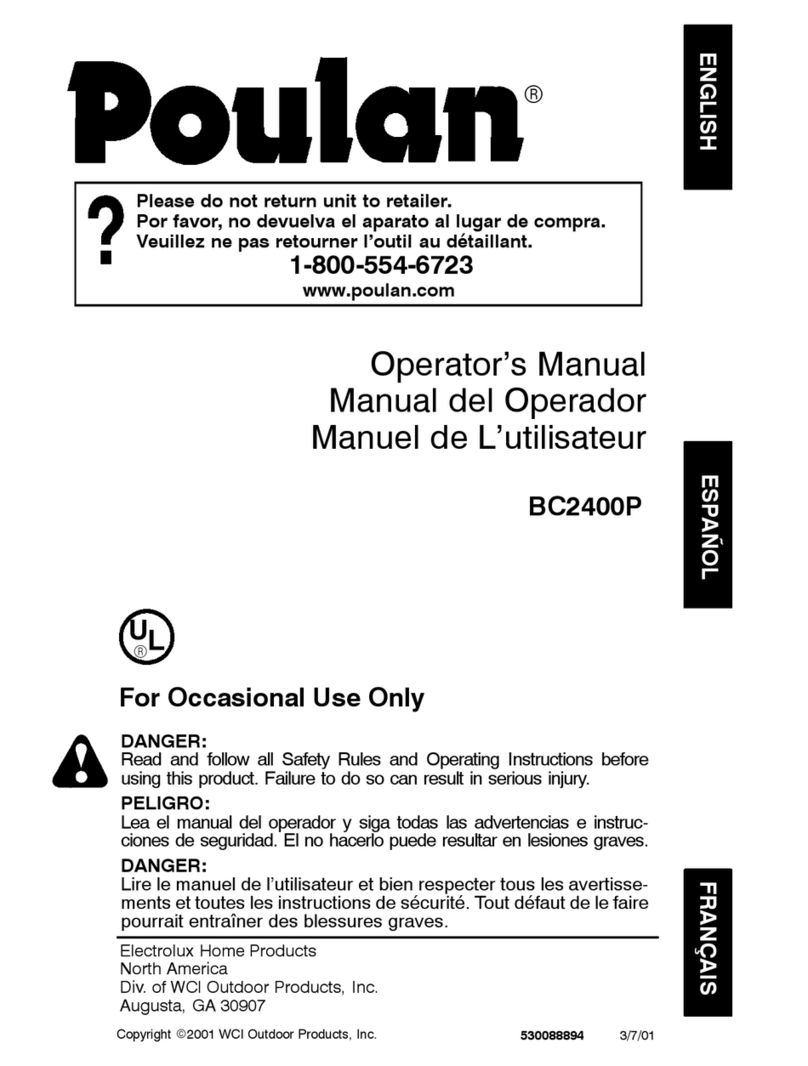 Poulan Pro 530088894 User manual
