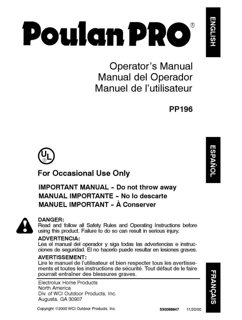Poulan Pro 530088847 Operator's manual