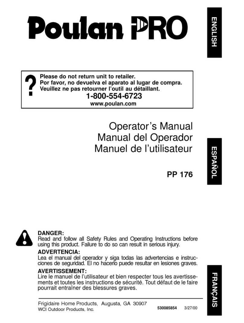 Poulan Pro 530085854 Operator's manual