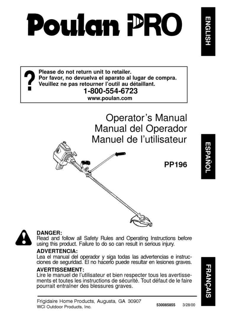 Poulan Pro 530085855 Operator's manual