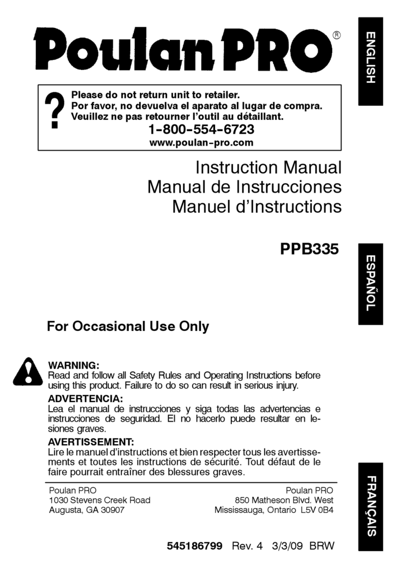 Poulan Pro 545186799 instruction manual