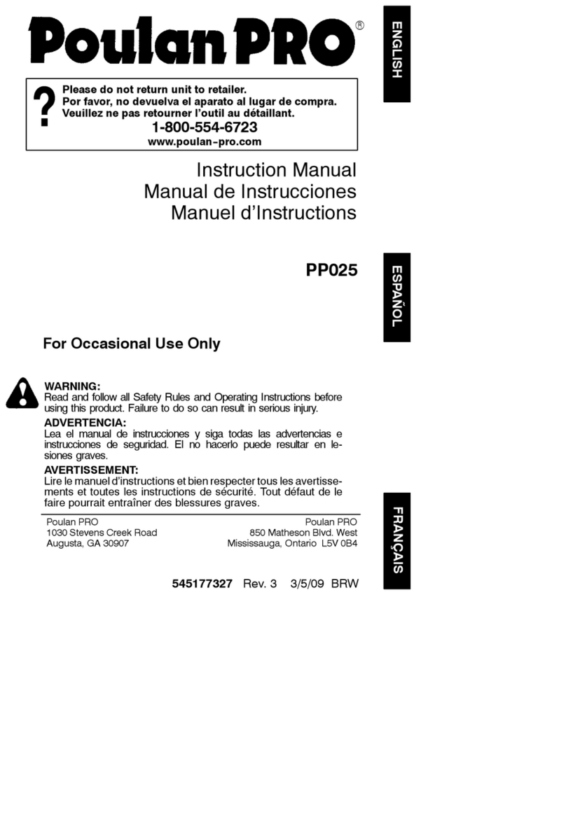 Poulan Pro 545177327 User manual