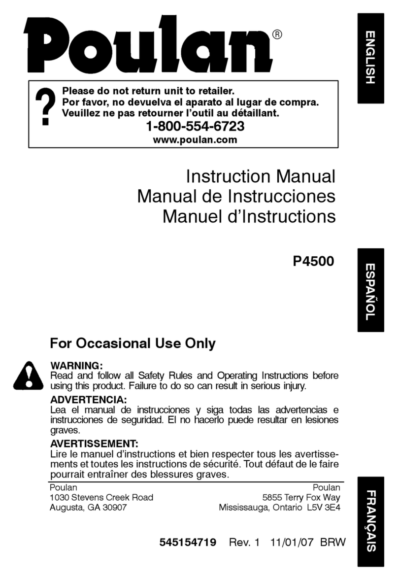 Poulan Pro 545154719 User manual